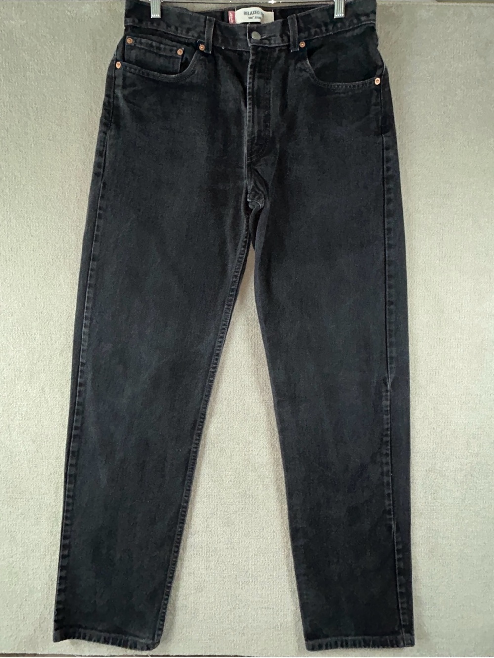 Vintage Y2K Black Levis Relaxed 550 34x34.5”